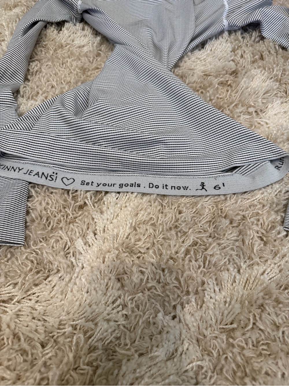 Lululemon Striped Long Sleeve Top - Gray & White - Picture 3 of 3